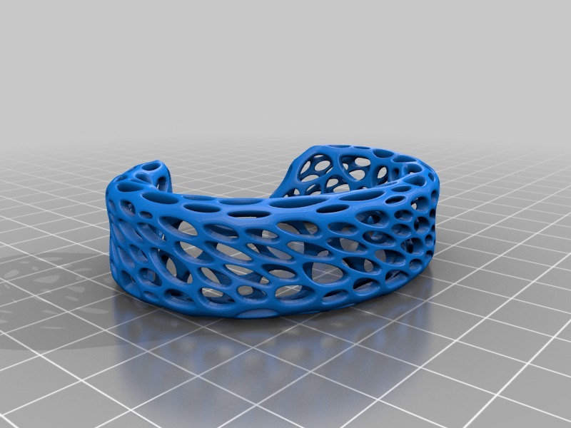 Miniatura 2 do modelo 3D Voronoi Bracelet