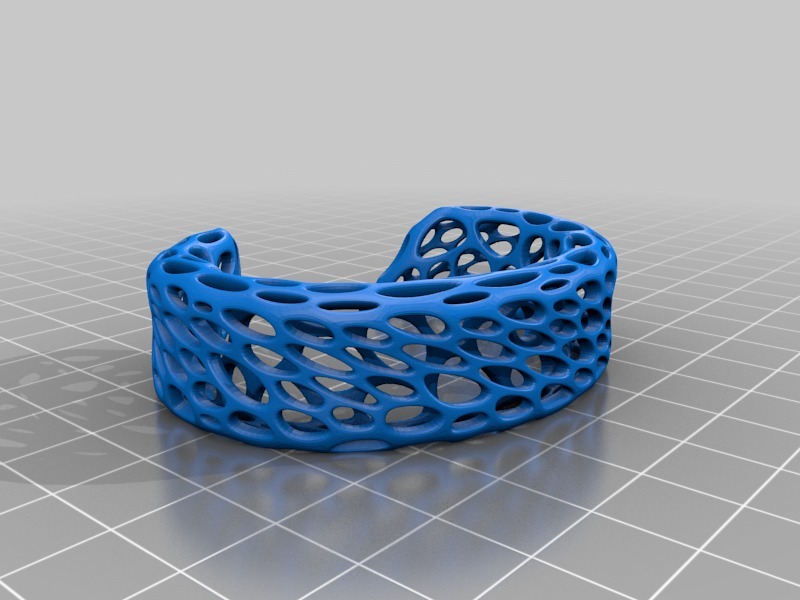 Miniatura 4 do modelo 3D Voronoi Bracelet