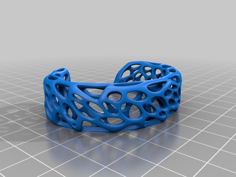 Miniatura 5 do modelo 3D Voronoi Bracelet