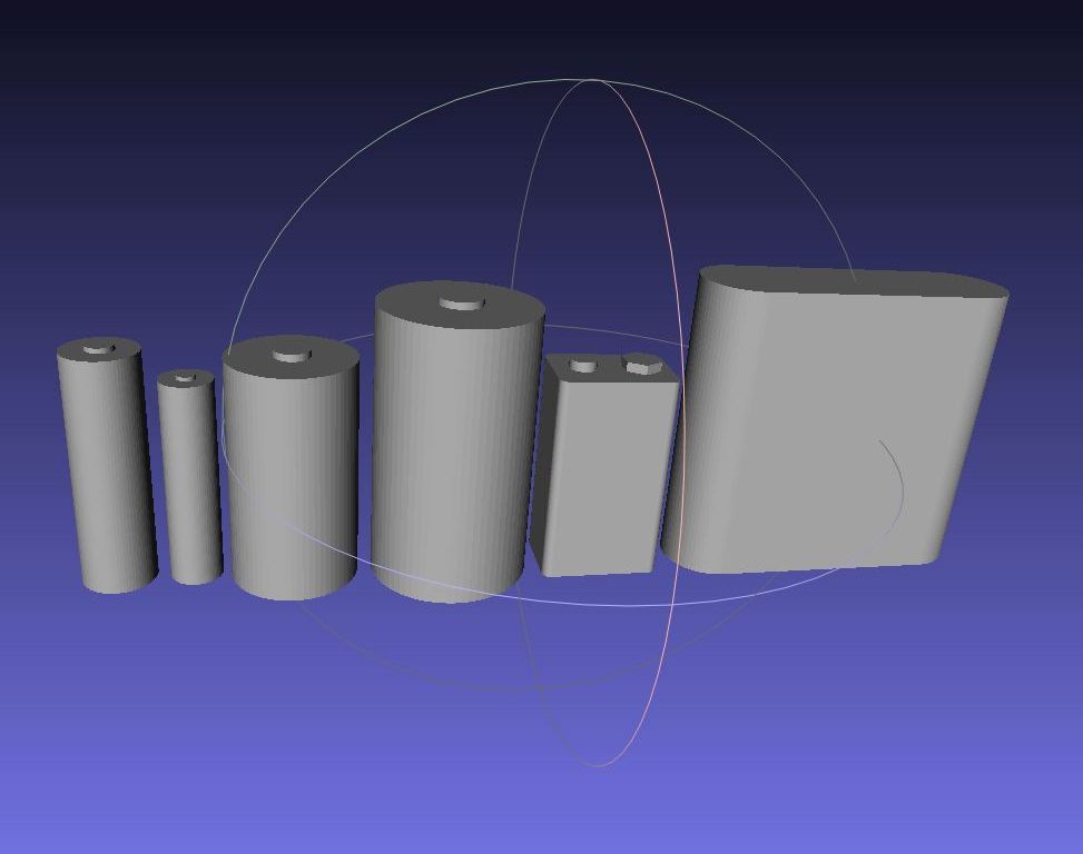 Batteries in OpenSCAD by roman_hegglin | Download free STL model ...