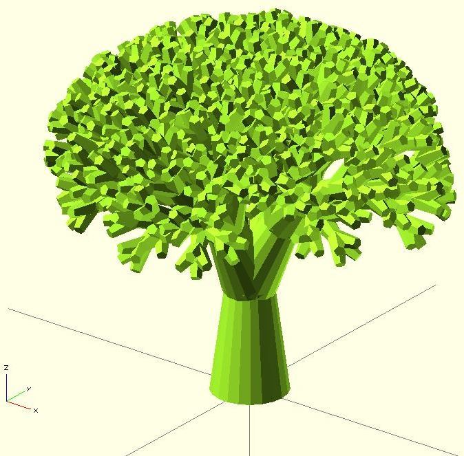 Miniatura 3 do modelo 3D Recursive Broccoli