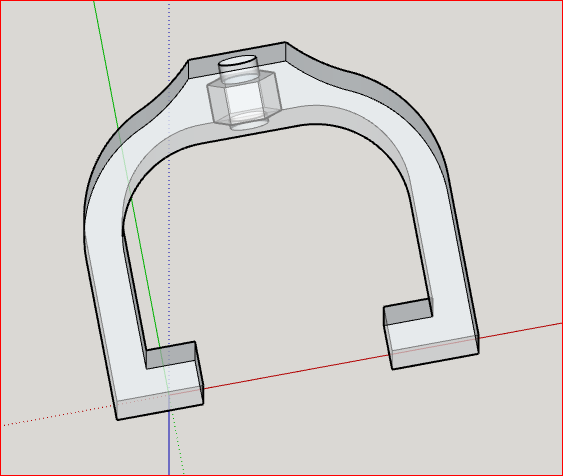 Modified V-Block Clamp To Accept Inset Hex Nut