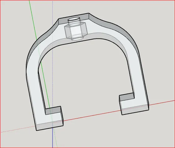 Modified V-Block Clamp To Accept Inset Hex Nut