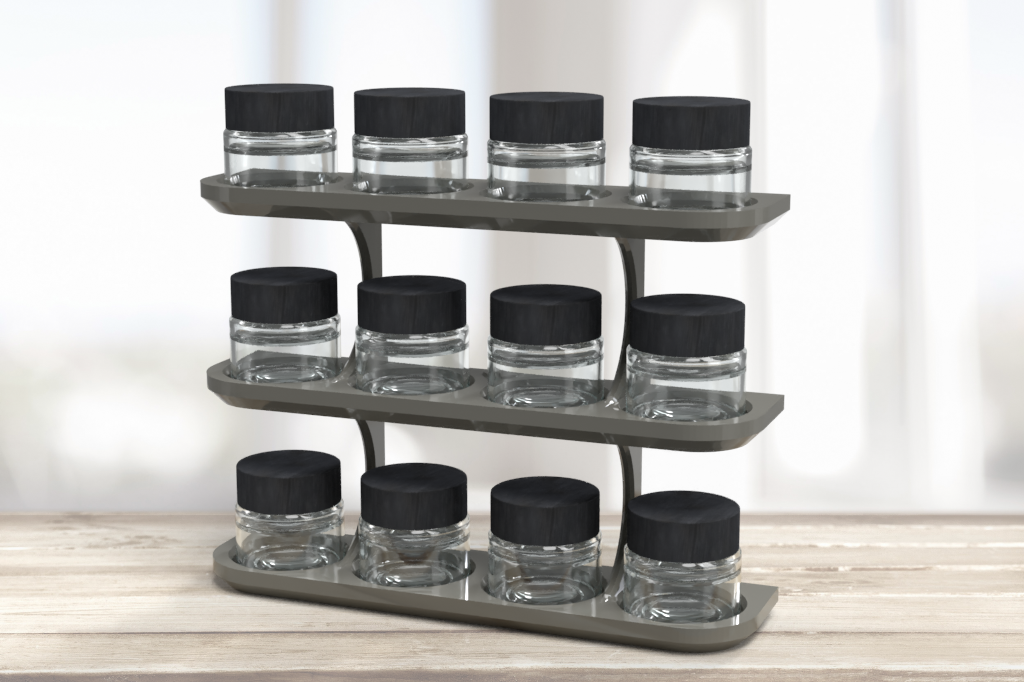 Herb & Spice Jar Stacking Racks by KenTravels, Download free STL model