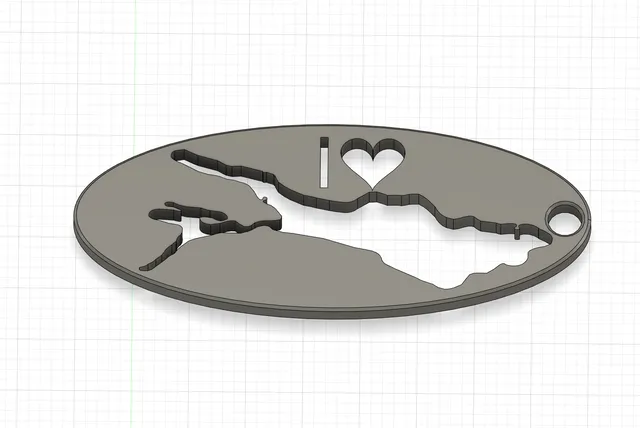 I ❤️ Bodensee inverted - Keychain