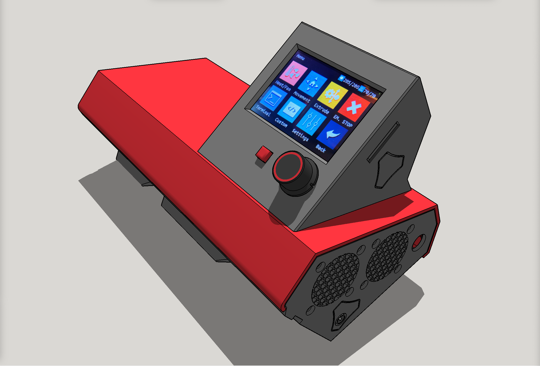 LowRider 3 CNC - control box case for Raspberry Pi 4b, BTT SKR Pro 1.2 board, and BTT TFT35 E3 touchscreen (v1.3.3)