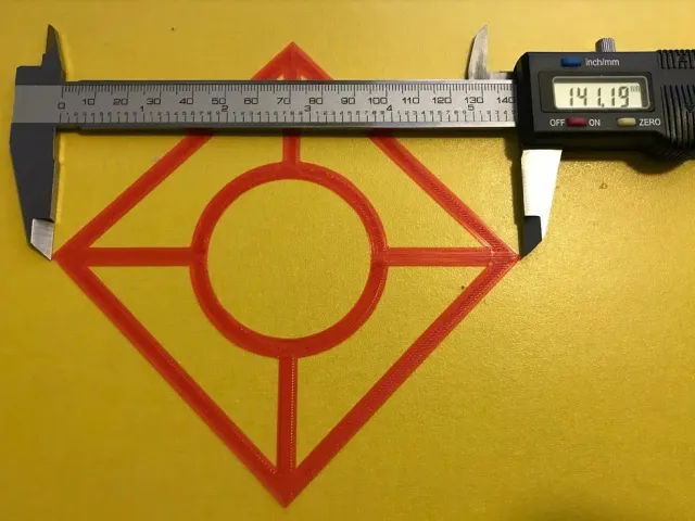 100mm square and 50mm circle calibration (XY calibration)