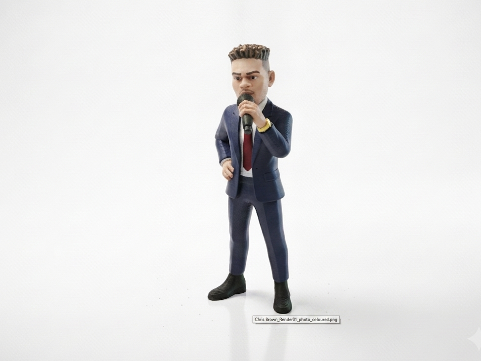Chris Brown Figurine Celebrity Musician 3D Printable