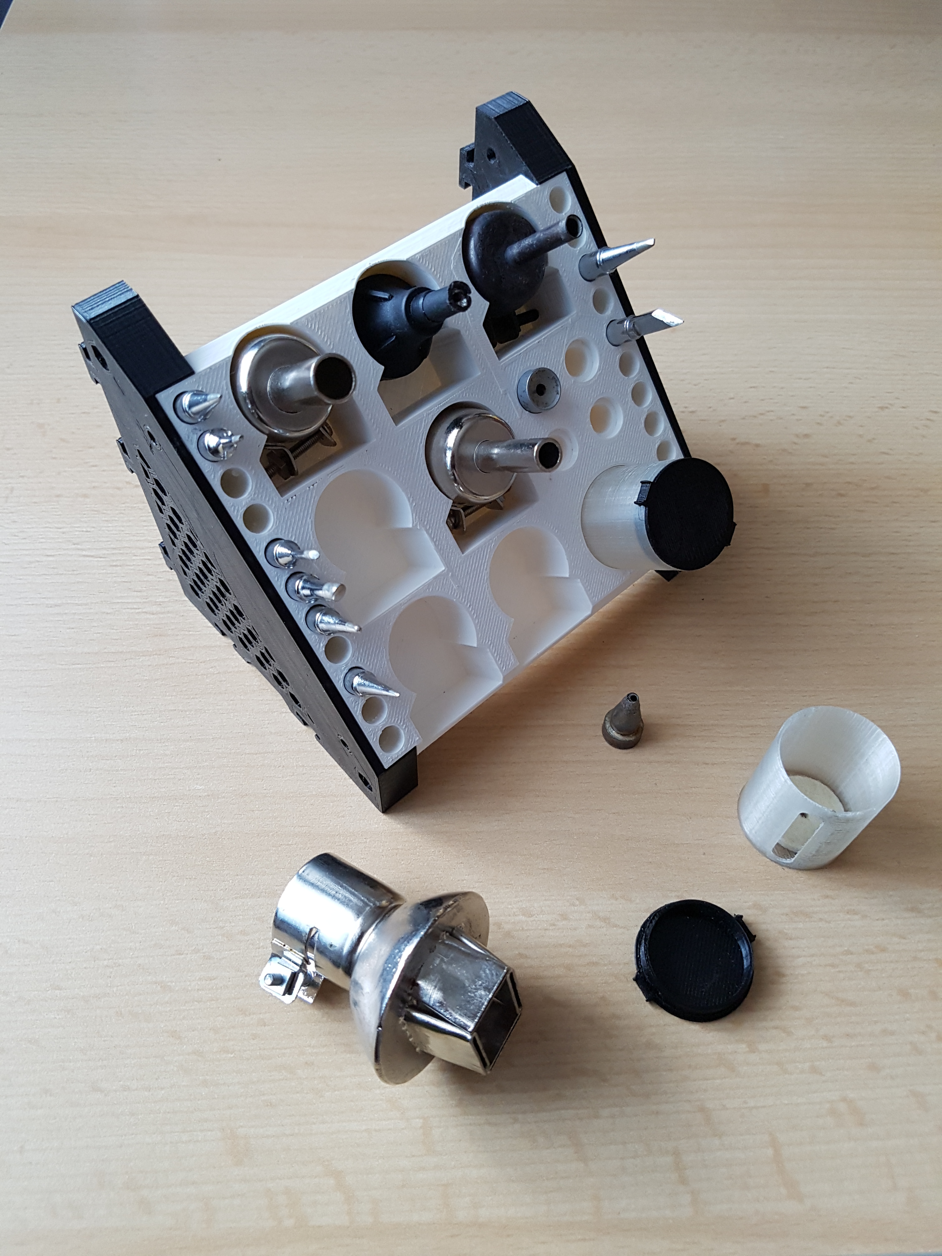 Solder stand with Tip Holder addition ( hot air nozzle holder)