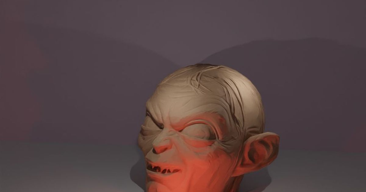 Lucky 13 Gollum head by Maker81 | Download free STL model | Printables.com