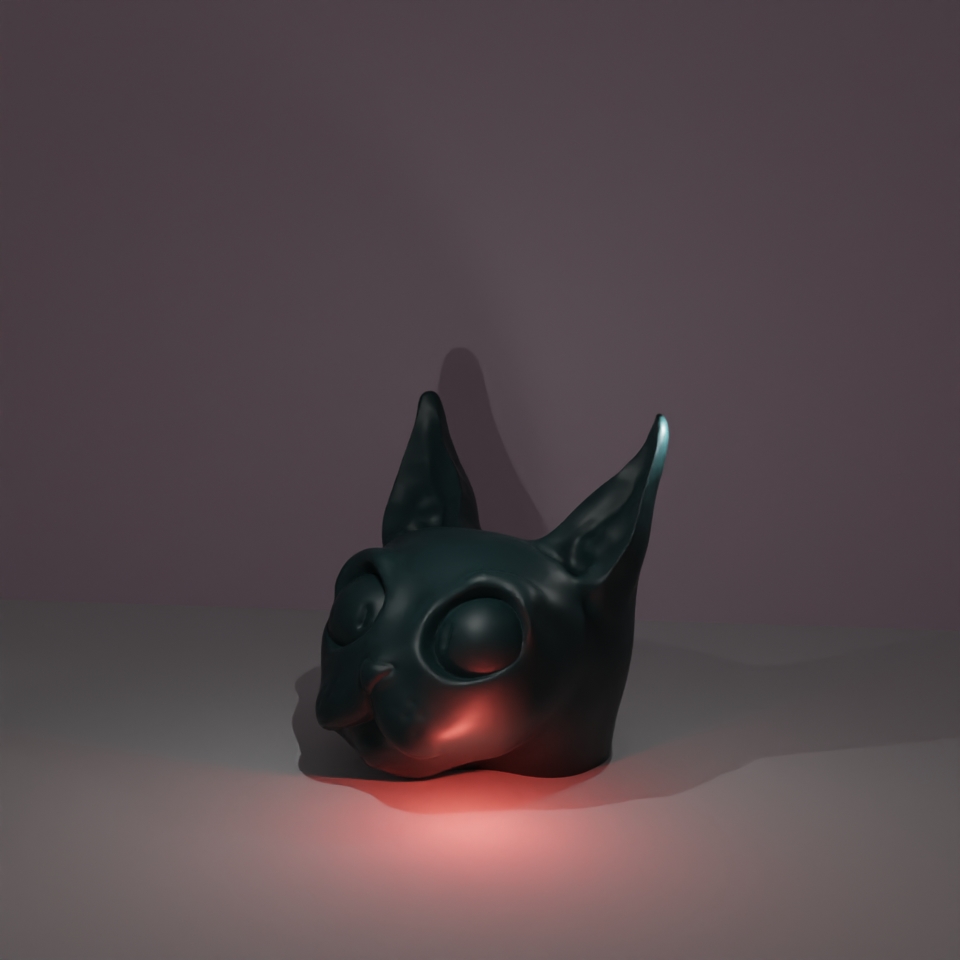 Miniatura 2 do modelo 3D Lucky 13 Cat head