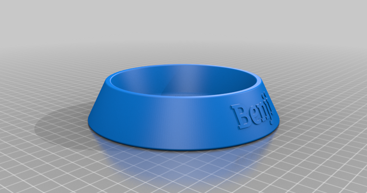 Custom 3D Printed Pet Bowl With Name Multiple Sizes Food 