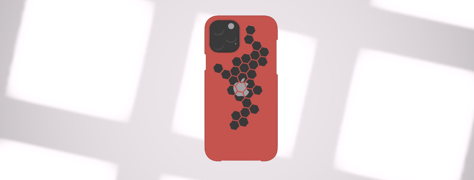 Miniatura 6 do modelo 3D Iphone 12/pro Case with hex Design