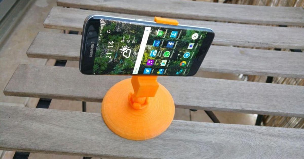 Samsung Galaxy S7 Edge Regulable Tripod by AntoDelG Download free STL