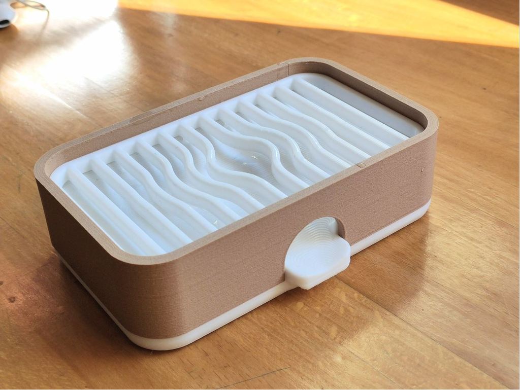 Soap holder with drainer