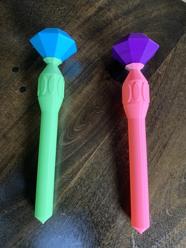 Scepter Wand Toy With Gem Vase Mode by polywhale Download free STL
