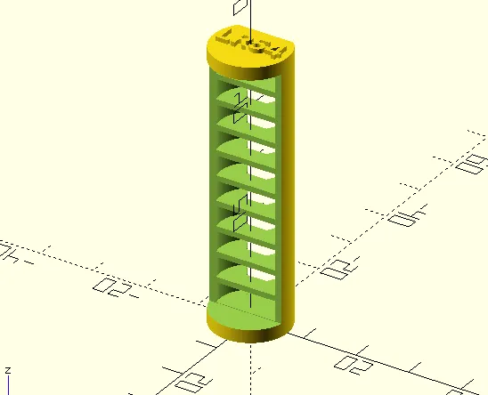 Parametric button cell battery container