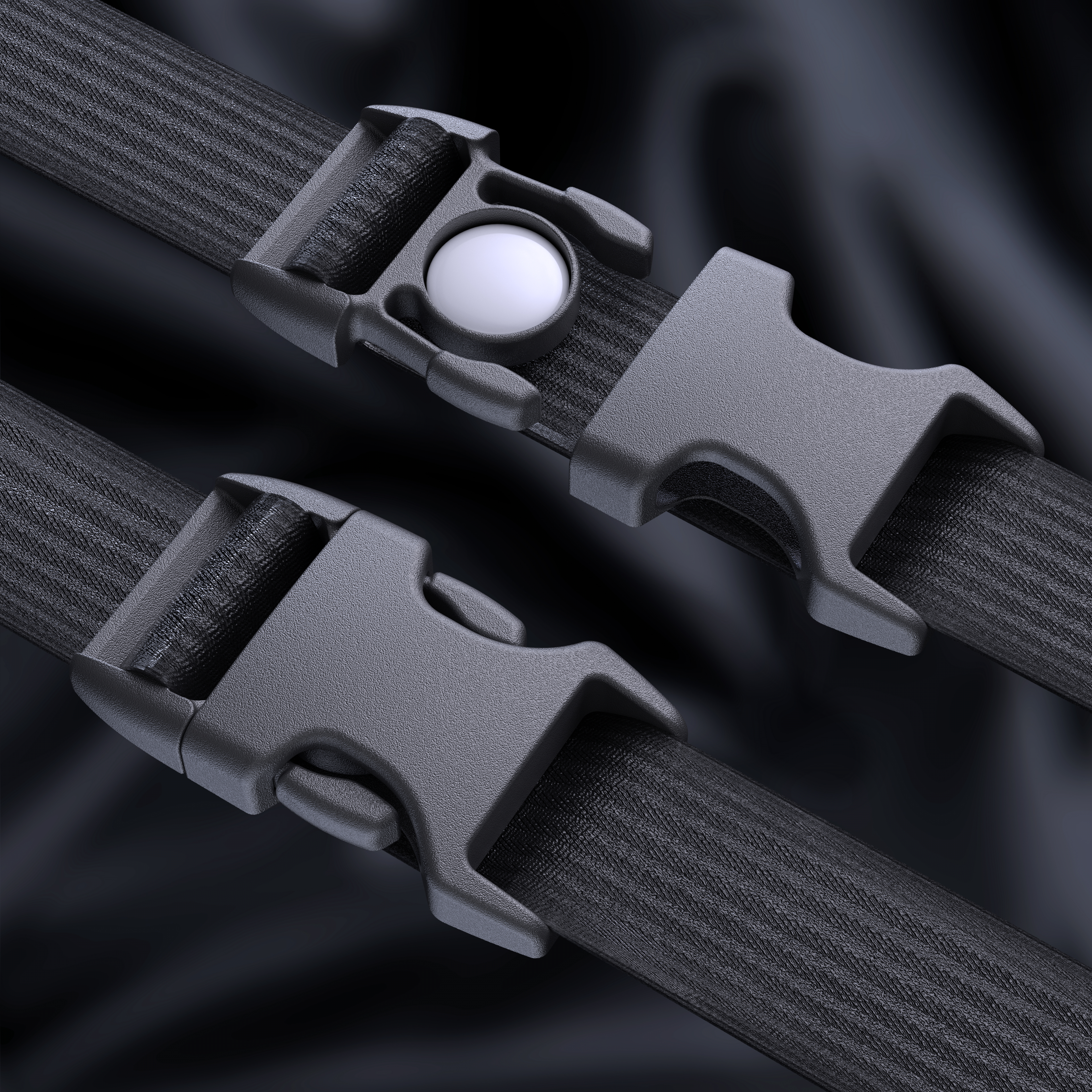Duffle Bag Buckle with Secret AirTag Compartment (Keeps your AirTag hidden from Thieves) 3D model thumbnail
