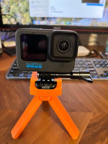 Print in place GoPro Tripod with Quick Release system.