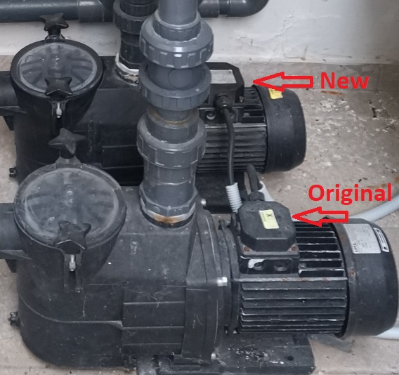 Electrical cable box replacement for pool water pump
