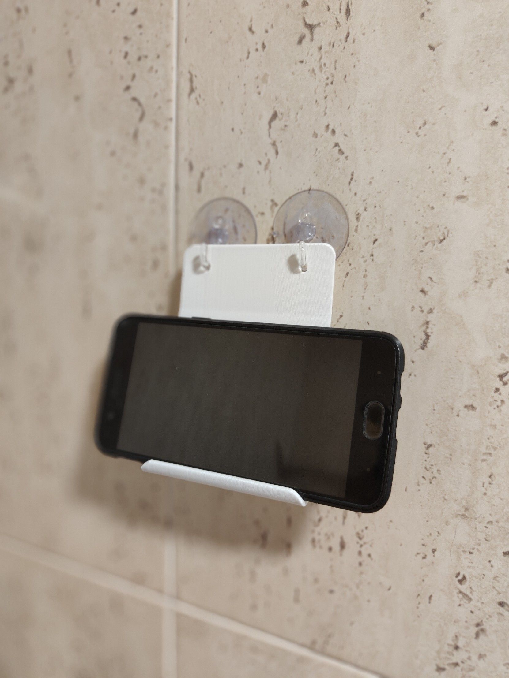 Shower / bathroom wall smartphone holder by J3DK Download free STL