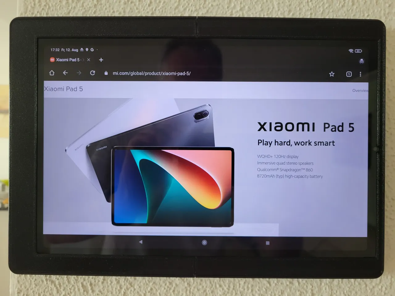 Wallmount tablet Xiaomi Pad 5 - Wandhalterung by Gorki