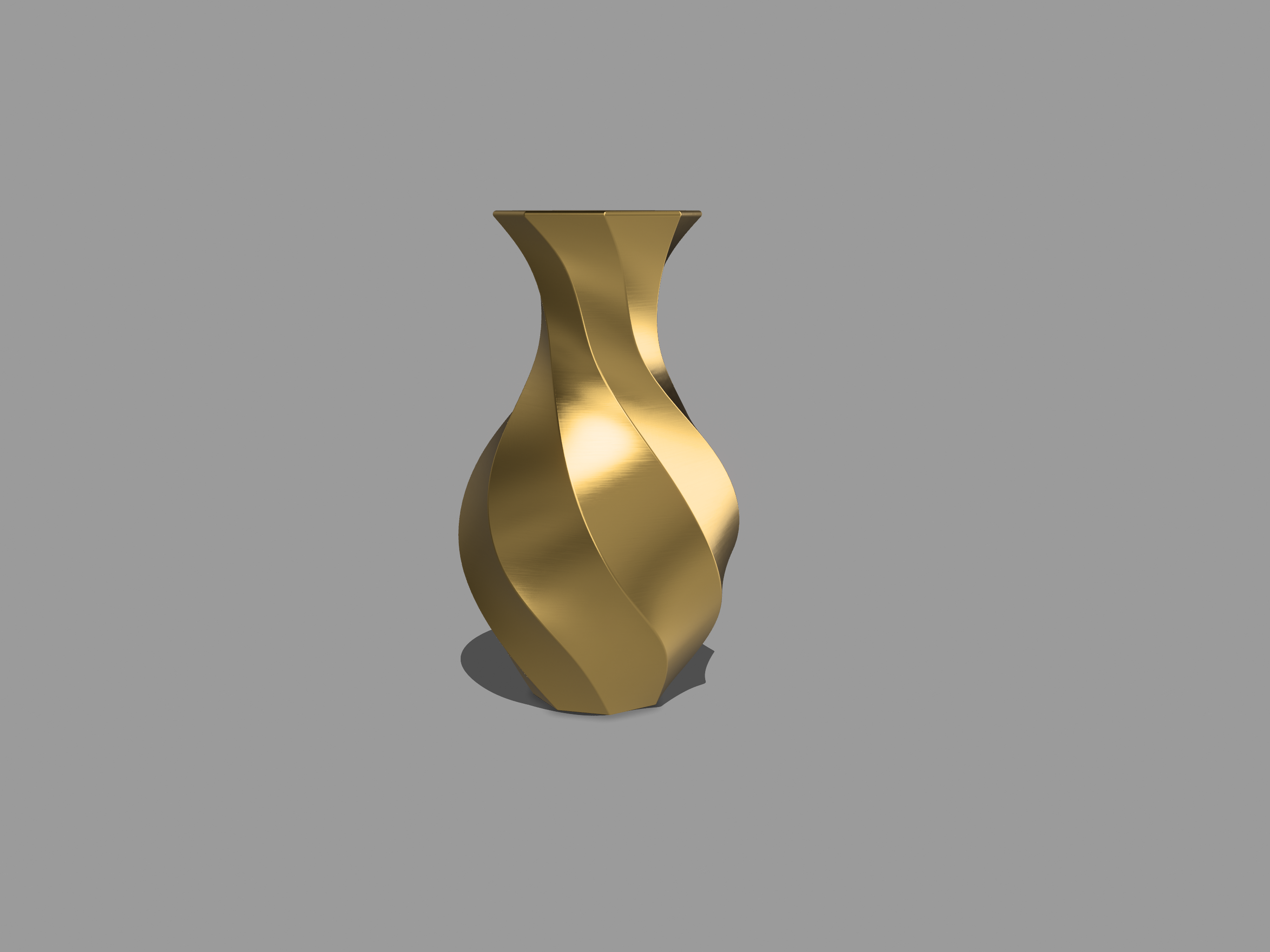A twisted Octogon based vase