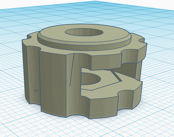 Hadley - Knob w/ Hex Slot 3D model thumbnail
