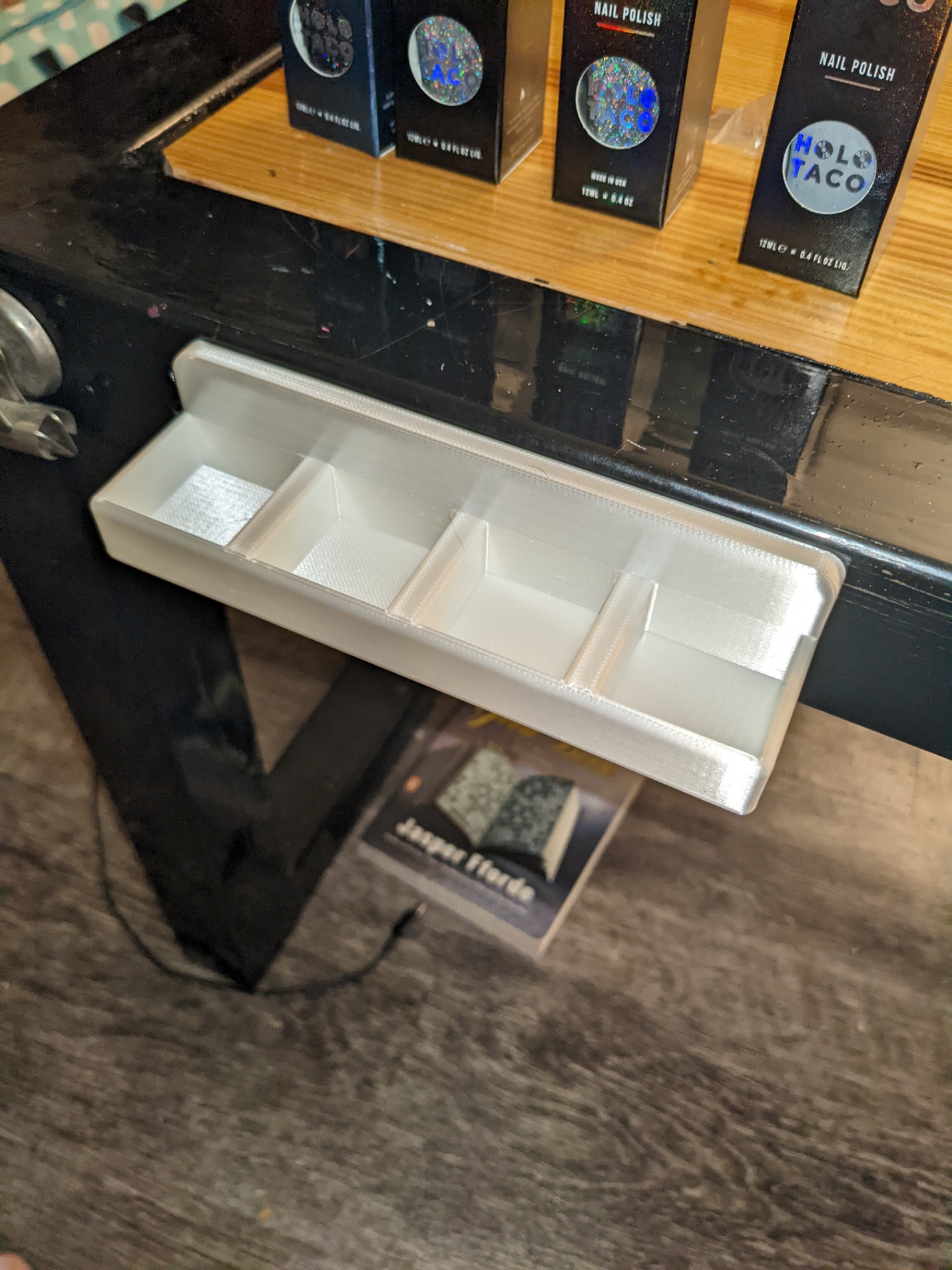 Nail Polish Bottle holder tray, Holo Taco, mount by emptyL