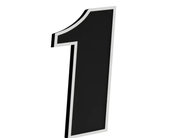 V2 House Number 1 - 180mm