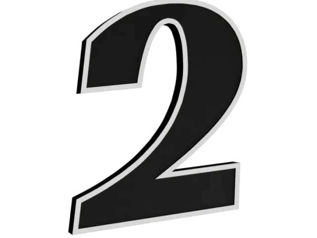 V2 House Number 2 - 180mm