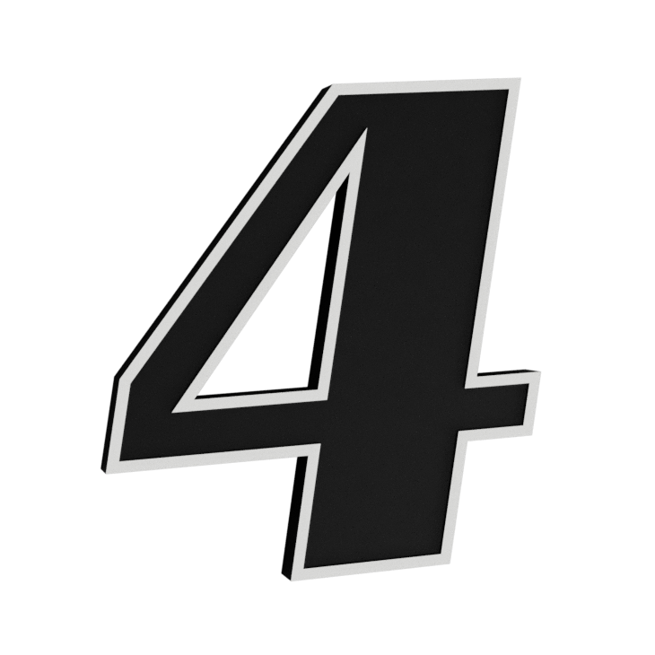 V2 House Number 4 - 180mm