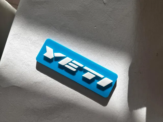 yeti Bicycle Company Sign – 3D Printable Wall Art / Shop Décor - multi color NO AMS!!!!