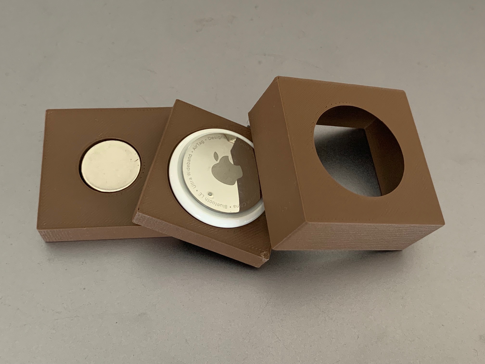 Air tag holder with magnet base