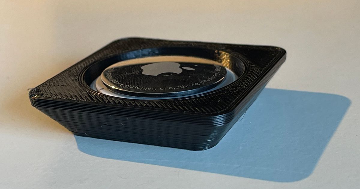 Airtag holder for dobbeltsidet tape by Skov Knudsen Inventions