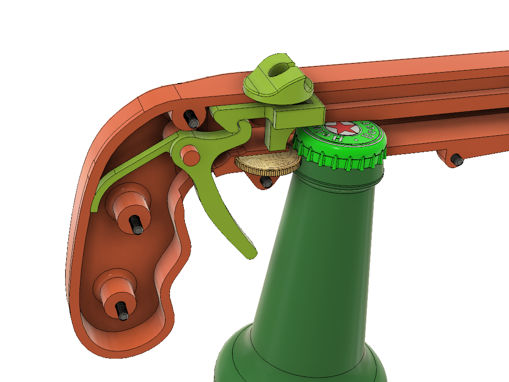 Bottle Opener and Cap GUN! by ss3dprintingBE Download free STL model