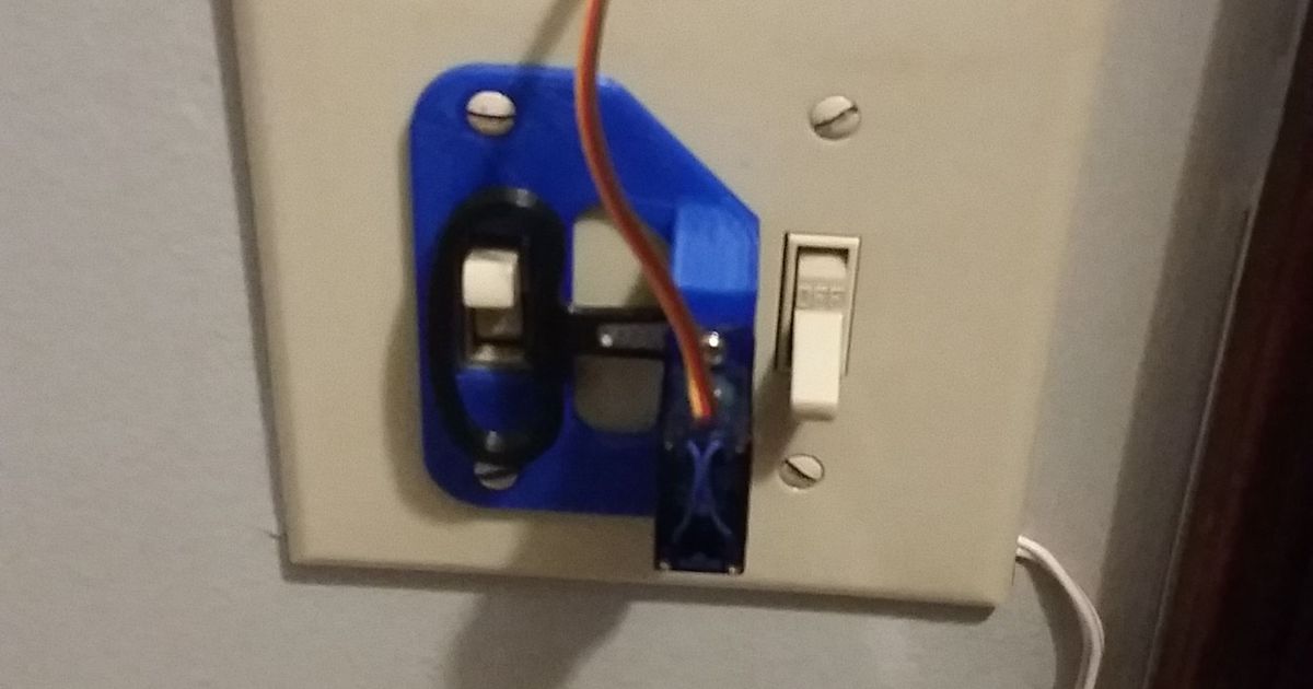 servo light switch plate by GJW Download free STL model