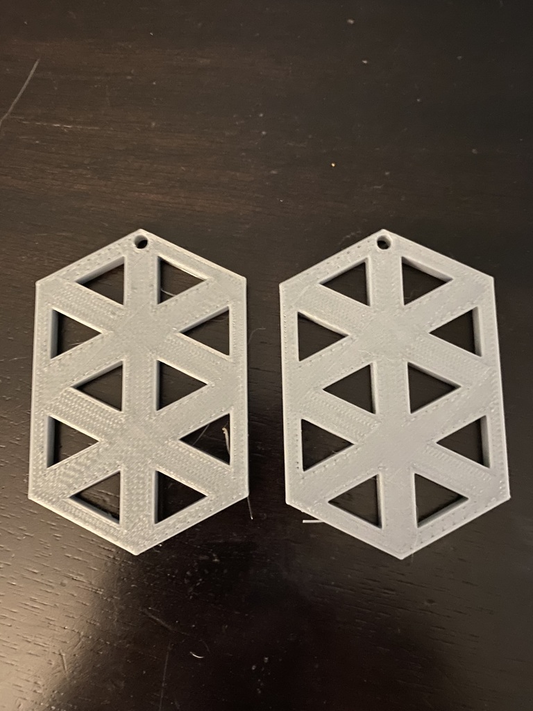 Triangle Pattern Design Earrings