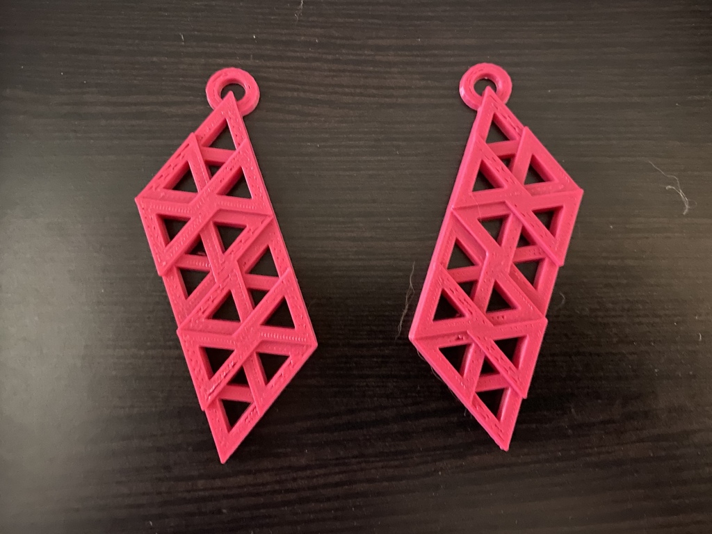 Triangle Pattern Big Earrings