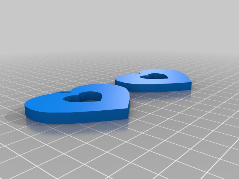 Miniatura 2 do modelo 3D Heart Earrings