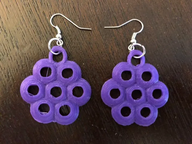 Flower Half Sphere Earrings