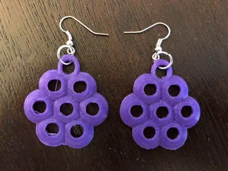 Flower Half Sphere Earrings