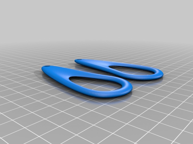 Miniatura 2 do modelo 3D Weird Loop Earrings
