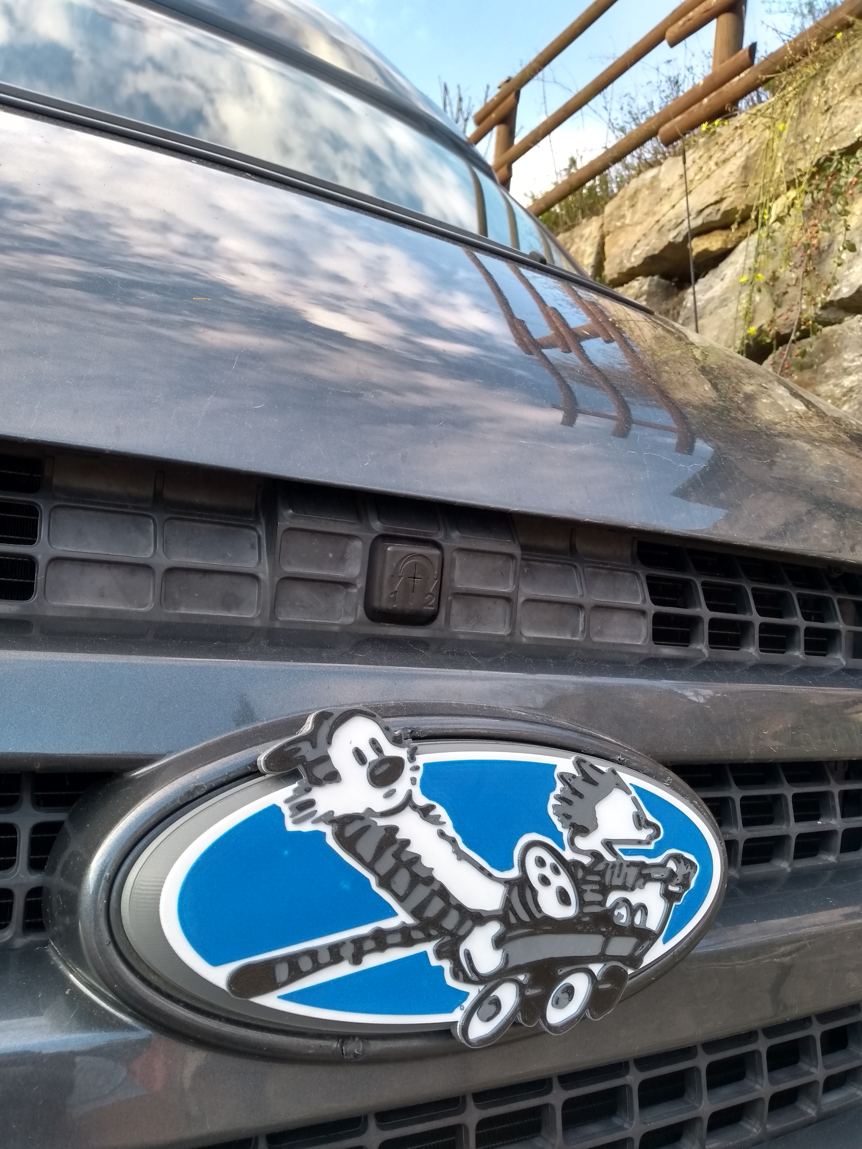Calvin&Hobbes replacement for my rotten Ford emblem