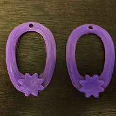 Flower Hoop Earrings