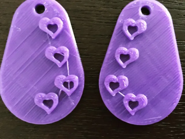 Circular Trapezoid Heart Earrings