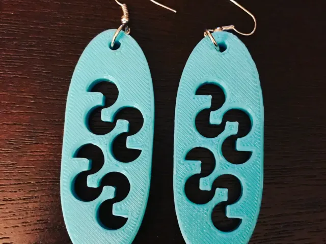 S Patterned Earrings