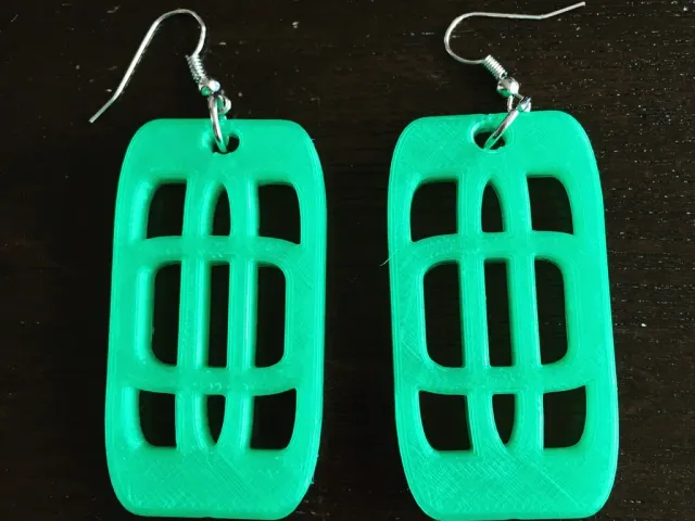 Rounded Square Earrings
