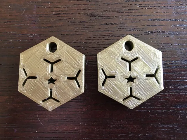 Radial Fin Polygon Earrings
