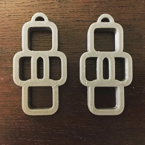 Rounded Square Earrings